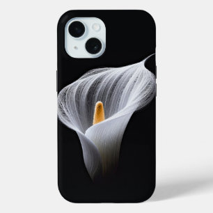 Coque Case-Mate iPhone Lys Calla Blanc Sur Noir