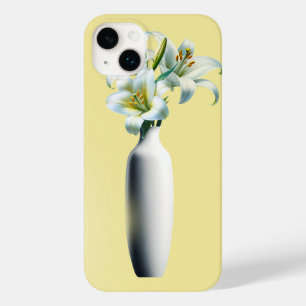Coque Case-Mate iPhone Lys de Pâques Jaunes Vase Floral