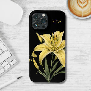 Case-Mate iPhone Case Lys jaunes délicats Monogramme