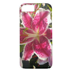 Coque iPhone 8/7 Lys roses fleurs tropicales roses rose