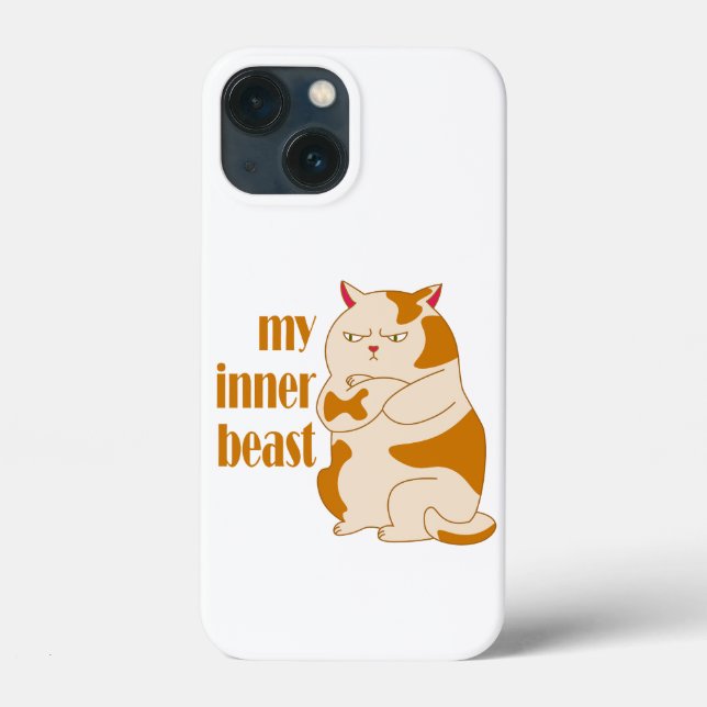 Coques Case-Mate iPhone Ma bête intérieure fainéante citation de motivatio (Verso)