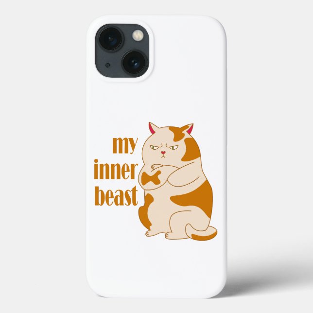 Coques Case-Mate iPhone Ma bête intérieure fainéante citation de motivatio (Verso)