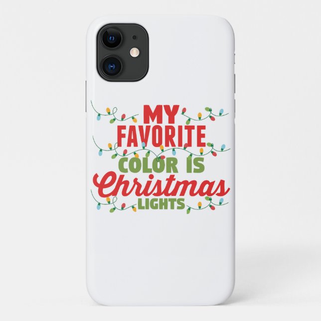 Coques Case-Mate iPhone Ma Couleur Préférée Est Les Lumières De Noël (Dos)