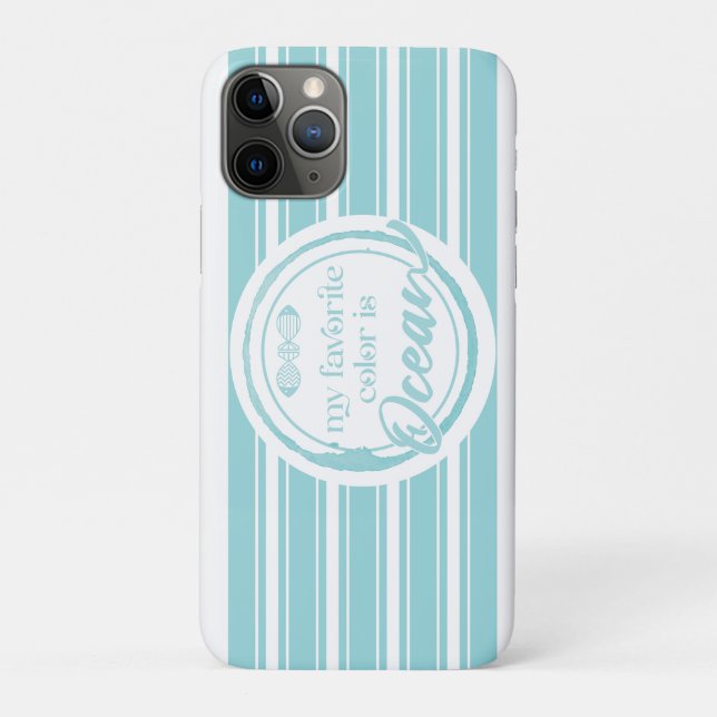 Coques Case-Mate iPhone Ma couleur préférée est Serviette de plage océan (Dos)