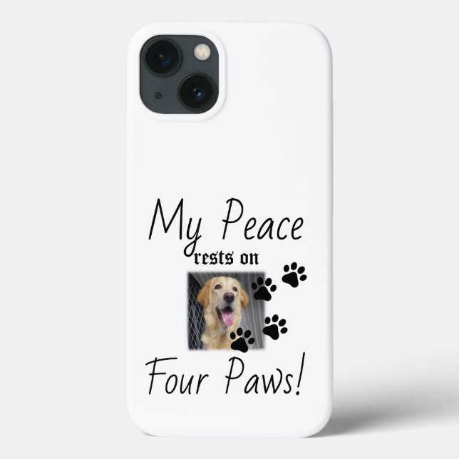Coques Case-Mate iPhone Ma paix repose sur quatre pattes - Citation de l'a (Verso)