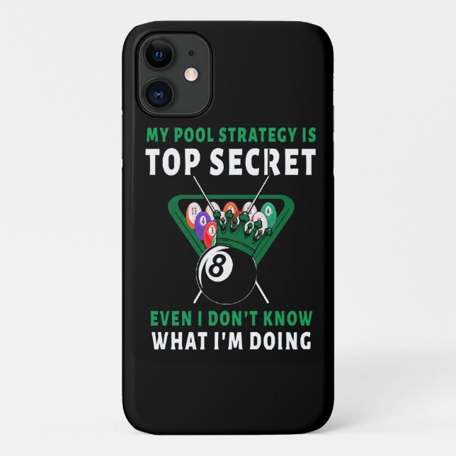 Coques Case-Mate iPhone Ma stratégie de billard est même (Dos)