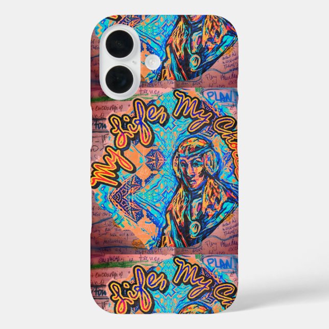 Coques Case-Mate iPhone Ma Vie, Mon Choix. Femme princière et fractale (Verso)