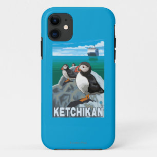 Etui iPhone Case-Mate Macareux et bateau de croisière - Ketchikan,