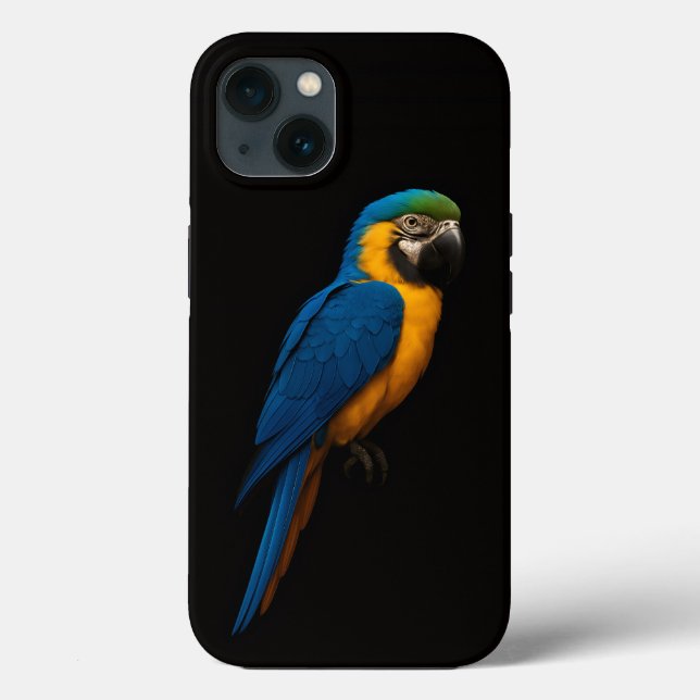 Coques Case-Mate iPhone Macaw bleu jaune iPhone 13 Black 4 Luxe (Verso)