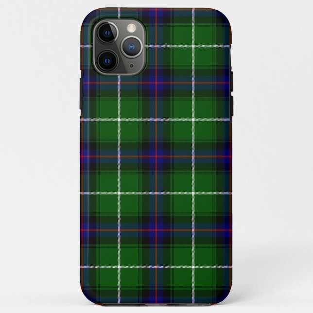 Coques Case-Mate iPhone MacDonald tartan bleu vert plaid (Dos)