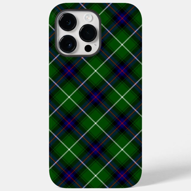 Coques Case-Mate iPhone MacDonald tartan bleu vert plaid (Verso)