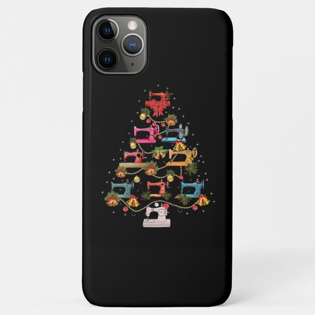 Coques Case-Mate iPhone Machine à coudre Arbre de Noël (Dos)
