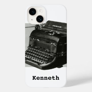 Coque Pour iPhone 14 Machine à écrire manuelle vintage pour entreprise,