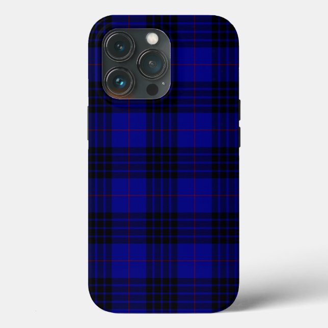 Coques Case-Mate iPhone MacKay tartan bleu noir plaid (Verso)