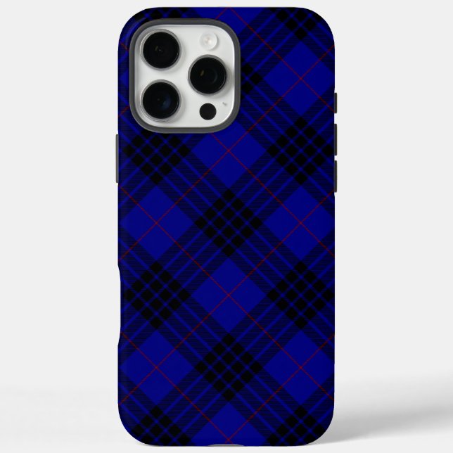 Coques Case-Mate iPhone MacKay tartan bleu noir plaid (Verso)
