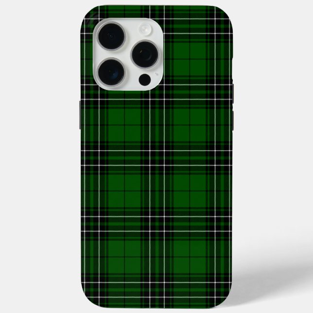 Coques Case-Mate iPhone MacLean Tartan vert et noir plaid (Verso)