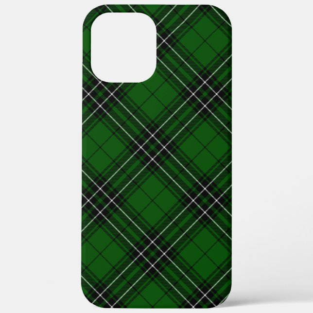 Coques Case-Mate iPhone MacLean Tartan vert et noir plaid (Verso)
