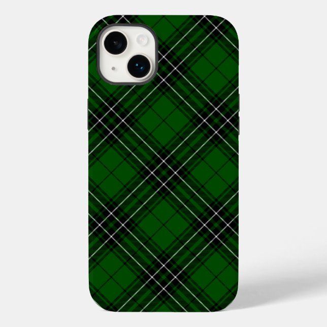 Coques Case-Mate iPhone MacLean Tartan vert et noir plaid (Verso)