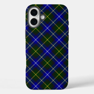 Coque Pour iPhone 16 Plus Macneil de Barra tartan bleu vert plaid