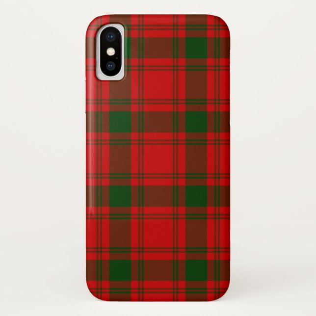 Coques Case-Mate iPhone MacQuarrie tartan rouge vert carreau (Dos)