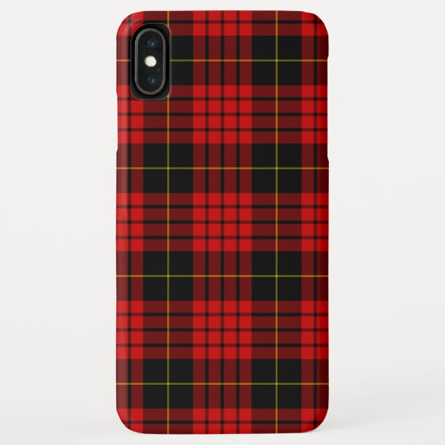 Coques Case-Mate iPhone MacQueen Tartan rouge et noir plaid (Dos)