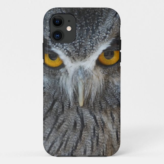 Coques Case-Mate iPhone Macro hibou de Scops noir et blanc (Dos)