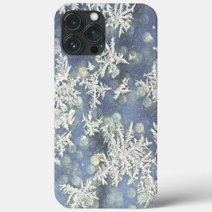 Coque Case-Mate iPhone Macro Nature Photographie Frost sur Blue Metal