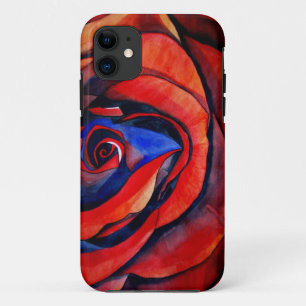 Coques Pour iPhone Macro rouge rose abstraite peinture d'art