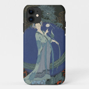 Coque Case-Mate Pour iPhone Madame avec un dragon (litho de couleur)