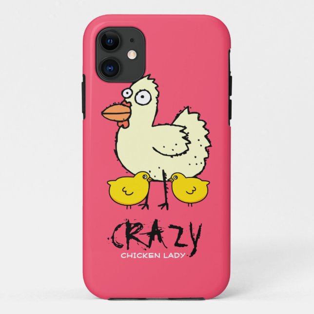 Coques Case-Mate iPhone Madame folle ROSE Cartoon Hen de poulet (Dos)