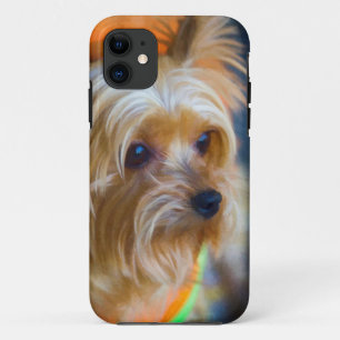 Coque iPhone 11 Madame peinte Yorkshire Terrier