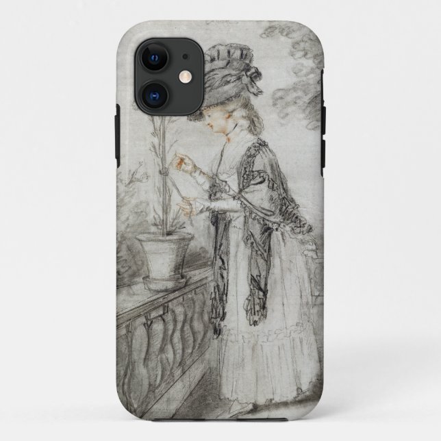 Coques Case-Mate iPhone Madame sur une terrasse tendant une usine (Dos)