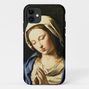 Coque iPhone 11 Madonna à la prière (huile sur toile)