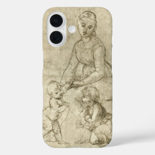 Coque Pour iPhone 16 Madonna, Christ et Saint Jean Baptiste par Rapahel