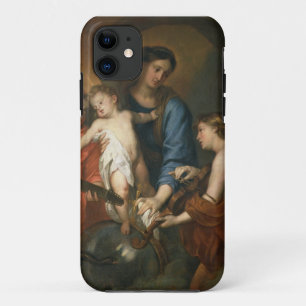 Coque iPhone 11 Madonna et enfant avec des anges