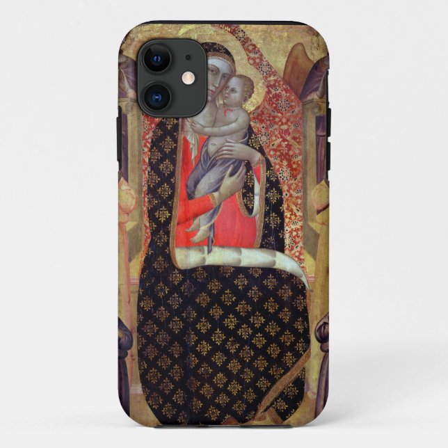 Coques Case-Mate iPhone Madonna et enfant couronnés avec six anges (Dos)