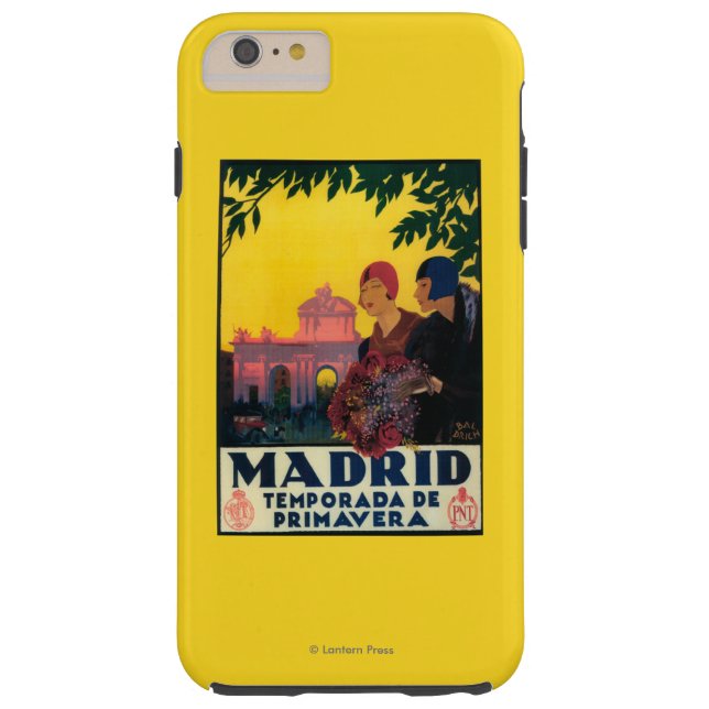 Coques Case-Mate iPhone Madrid en affiche promotionnelle de voyage de (Dos)