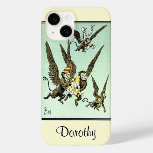 Coque Pour iPhone 14 Mage de l'Oz vintage, singes volants avec Dorothy