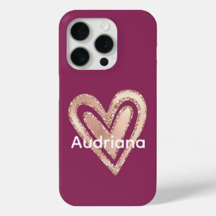 Coque Case-Mate iPhone Magenta Blush Coeur rose