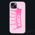 Etui iPhone Case-Mate Magenta Princess Crown on Pink Background<br><div class="desc">No game of dress-up is complete without a crown! Help your child remember just how much of a princess she is with this magenta crown print from Vision Studio. Get yours today!</div>