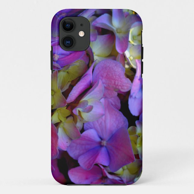 Coques Case-Mate iPhone Magenta Purple bleu jaune Hydrangeas fleurs (Dos)