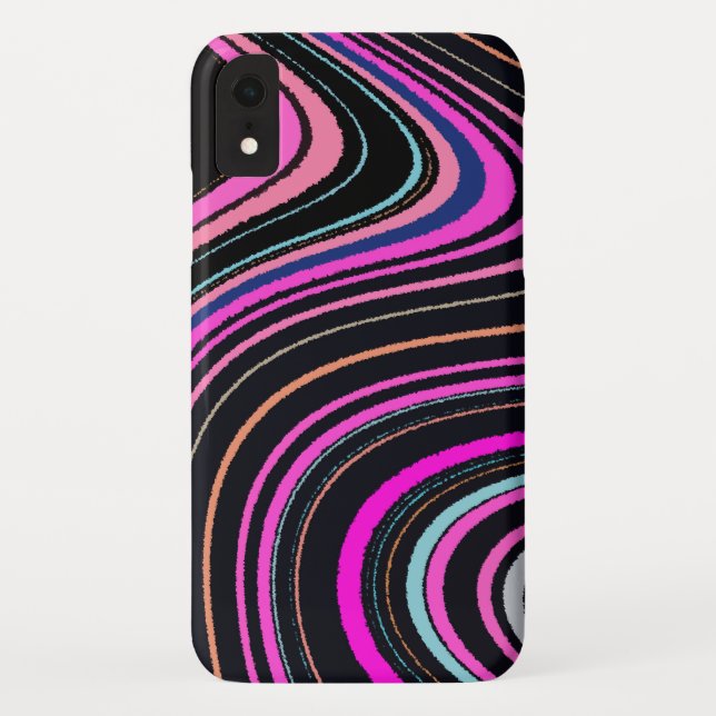 Coques Case-Mate iPhone Magenta Purple Motif bleu rose (Dos)