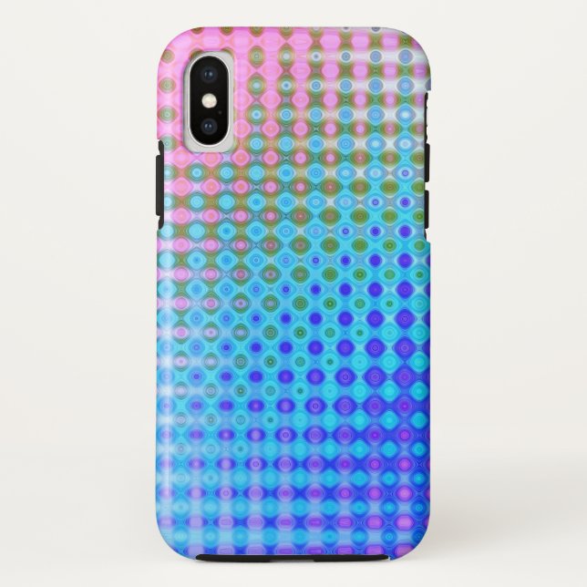 Coques Case-Mate iPhone Magenta Purple Motif bleu rose (Dos)