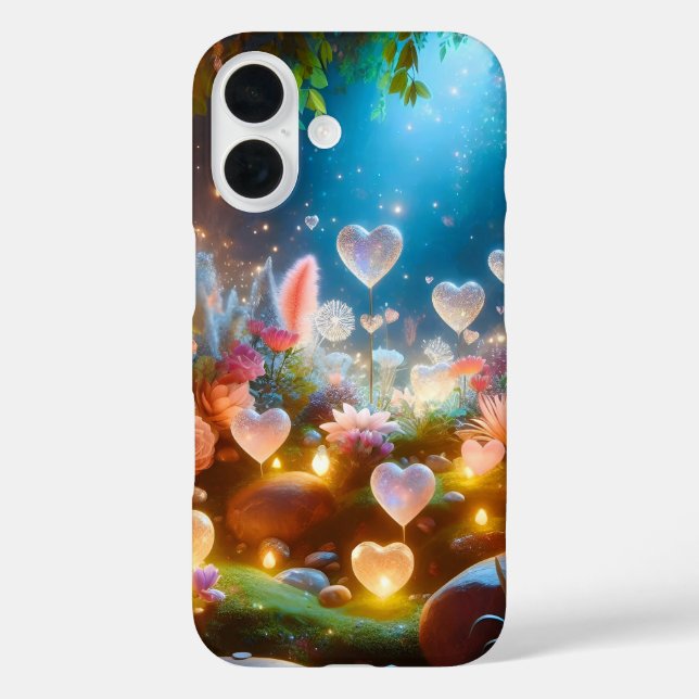 Coques Case-Mate iPhone Magical Glowing Flowers Heart Garden  (Verso)