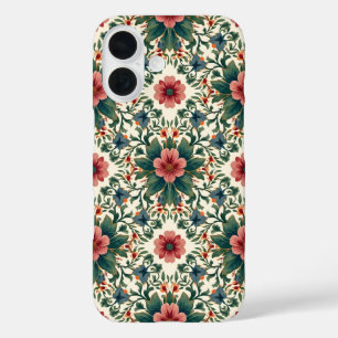 Coque Pour iPhone 16 Magie des fleurs boho - dans des nuances de vert e