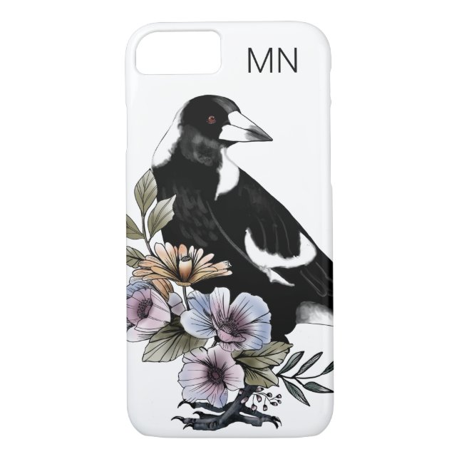 Coques Case-Mate iPhone Magie oiseau noir oiseau blanc art (Dos)