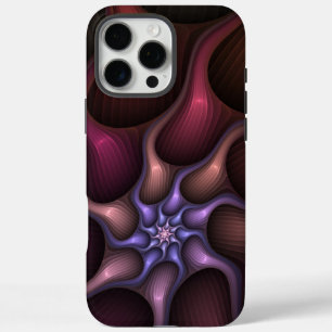 Coque iPhone 16 Pro Max Magique brillant Abstrait rayé coloré Fractal
