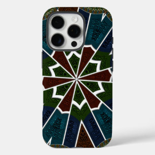 Coque iPhone 16 Pro Magnifique Asie tendance Sari Abstrait Motif