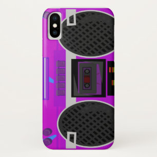 Coques Pour iPhone Magnifique Boombox Violet des Années 80