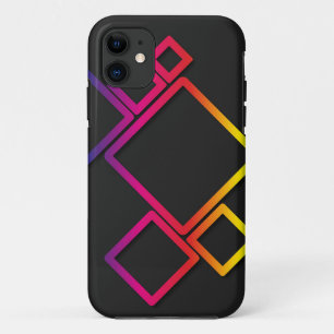 Case-Mate iPhone Case Magnifique Carrés colorés sur noir n° 1